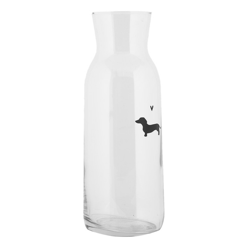 Clayre & Eef PWSGL0002 Karaf 1000 Ml Transparant Glas Teckel