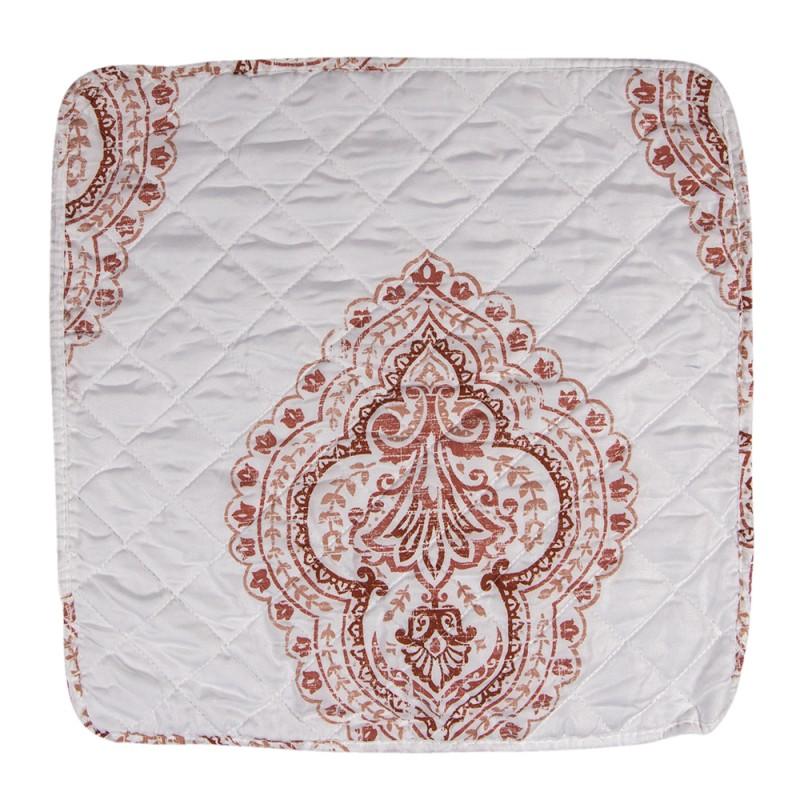 Clayre & Eef Q194.030 Kussenhoes 50x50 Cm Wit Katoen Vierkant Sierkussenhoes