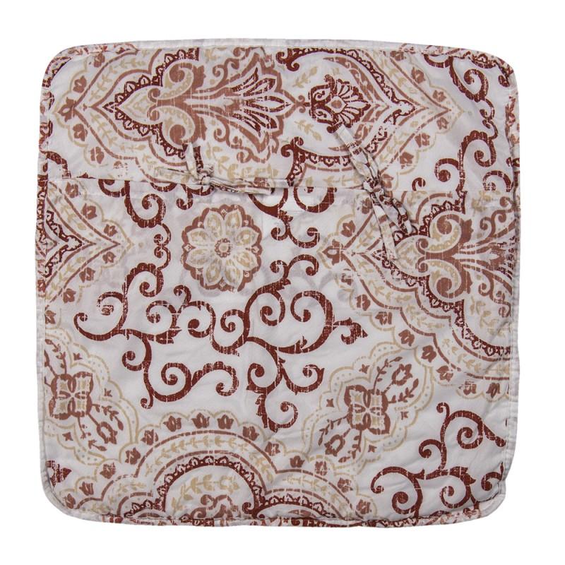 Clayre & Eef Q194.030 Kussenhoes 50x50 Cm Wit Katoen Vierkant Sierkussenhoes