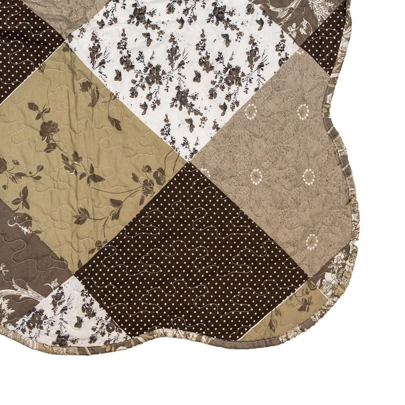 Clayre & Eef Q205.060 Bedsprei 180x250 Cm Bruin Polyester Sprei