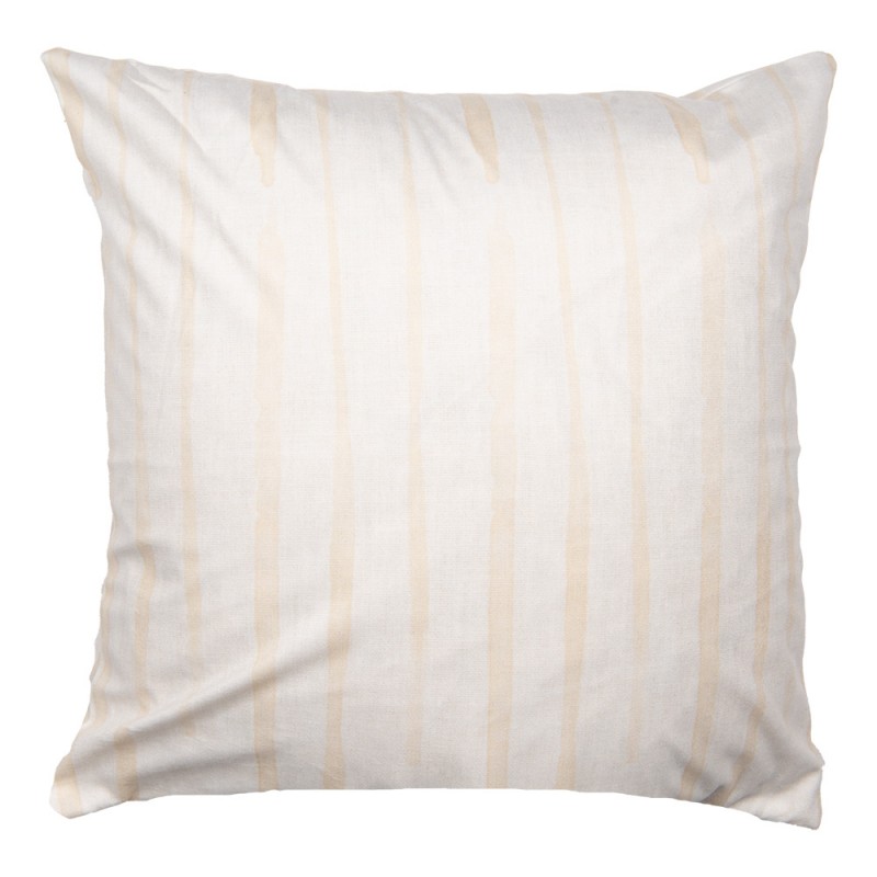 Clayre & Eef RFL24 Kussenhoes 45x45 Cm Beige Polyester Kip