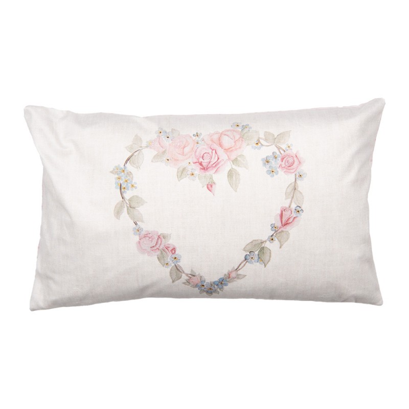 clayre & eef SLF36 Kussenhoes 30x50 cm Beige Polyester Hart