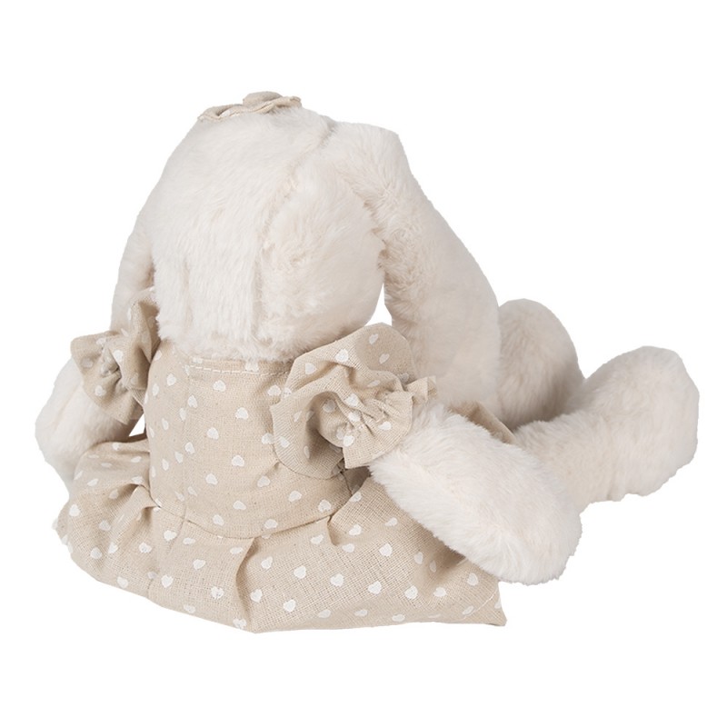 Clayre & Eef TW0596S Knuffel Konijn 16x26x21 Cm Beige Pluche