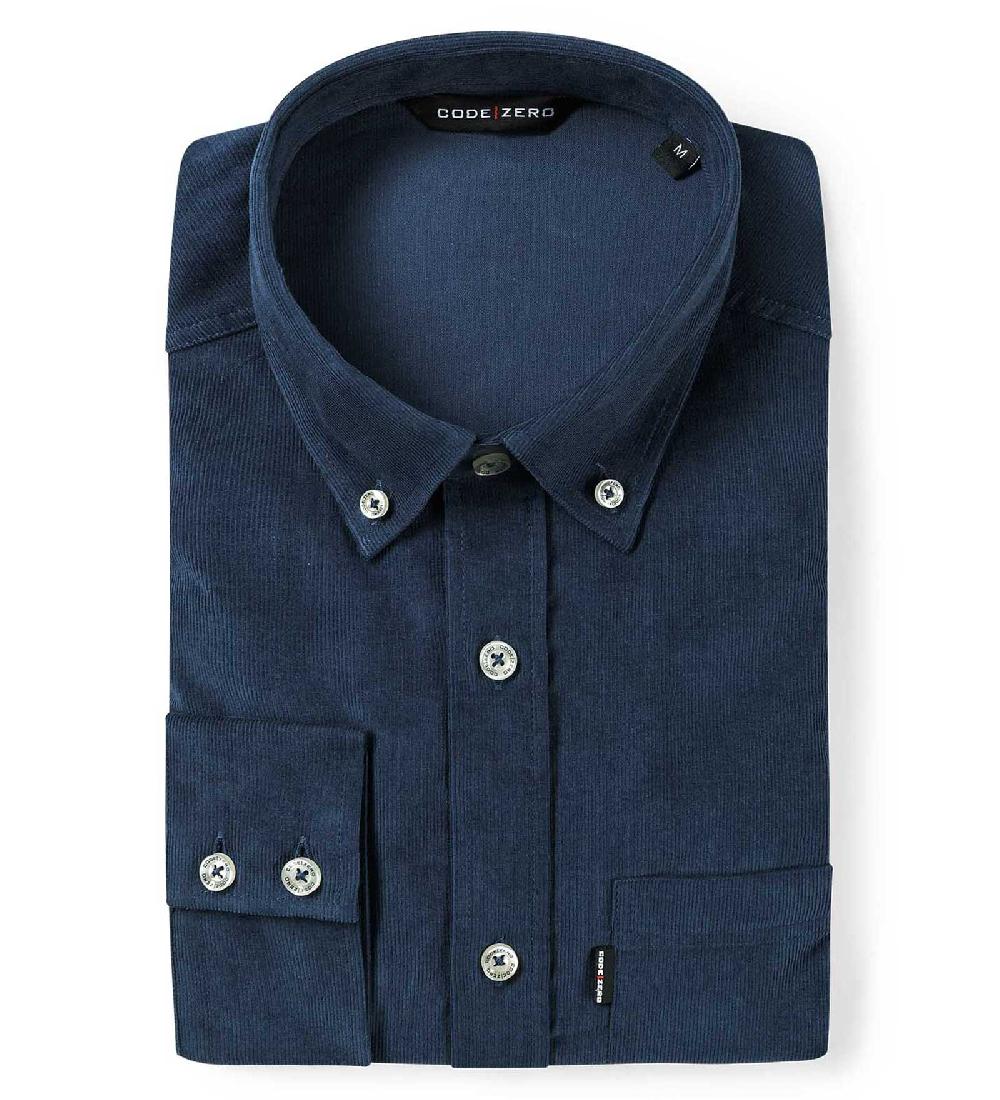 code zero CODE-ZERO Corduroy Overhemd Heren Rib Blauw XL