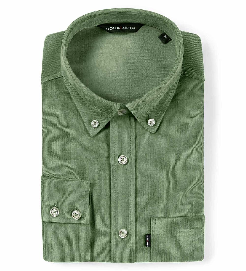 code zero CODE-ZERO Corduroy Overhemd Heren Rib Groen L