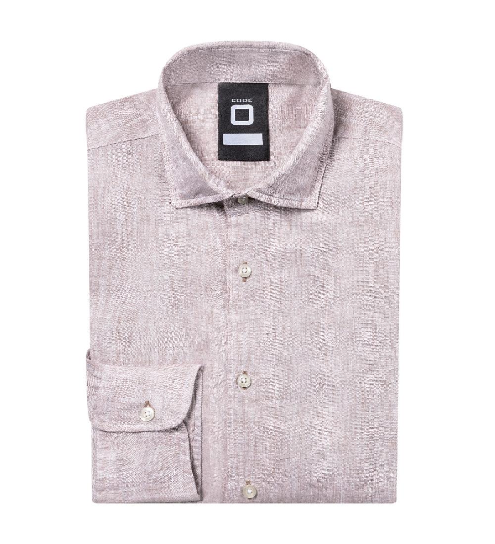 Code Zero CODE-ZERO Linnen Overhemd Heren Amalfi Beige S