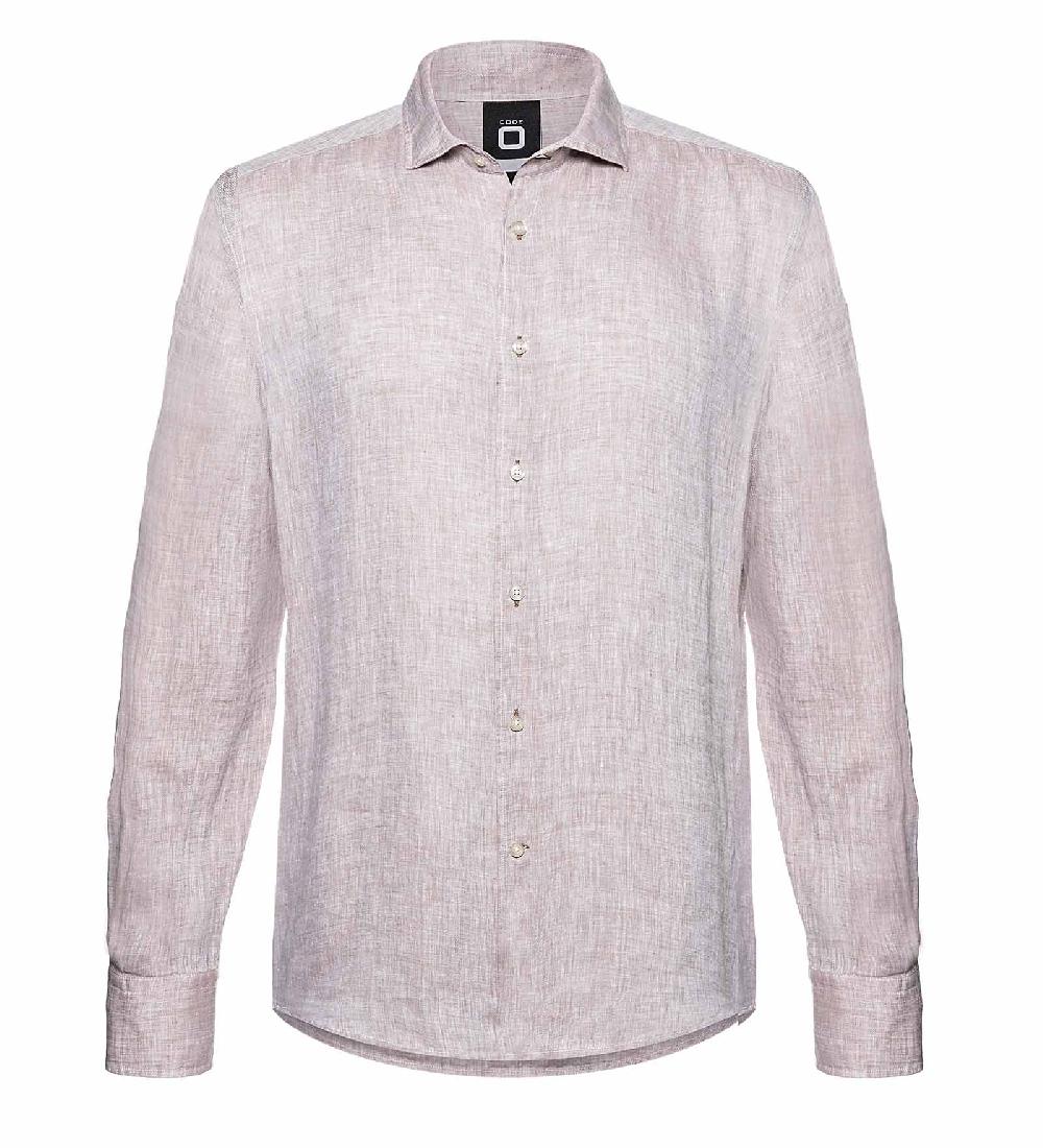 Code Zero CODE-ZERO Linnen Overhemd Heren Amalfi Beige S