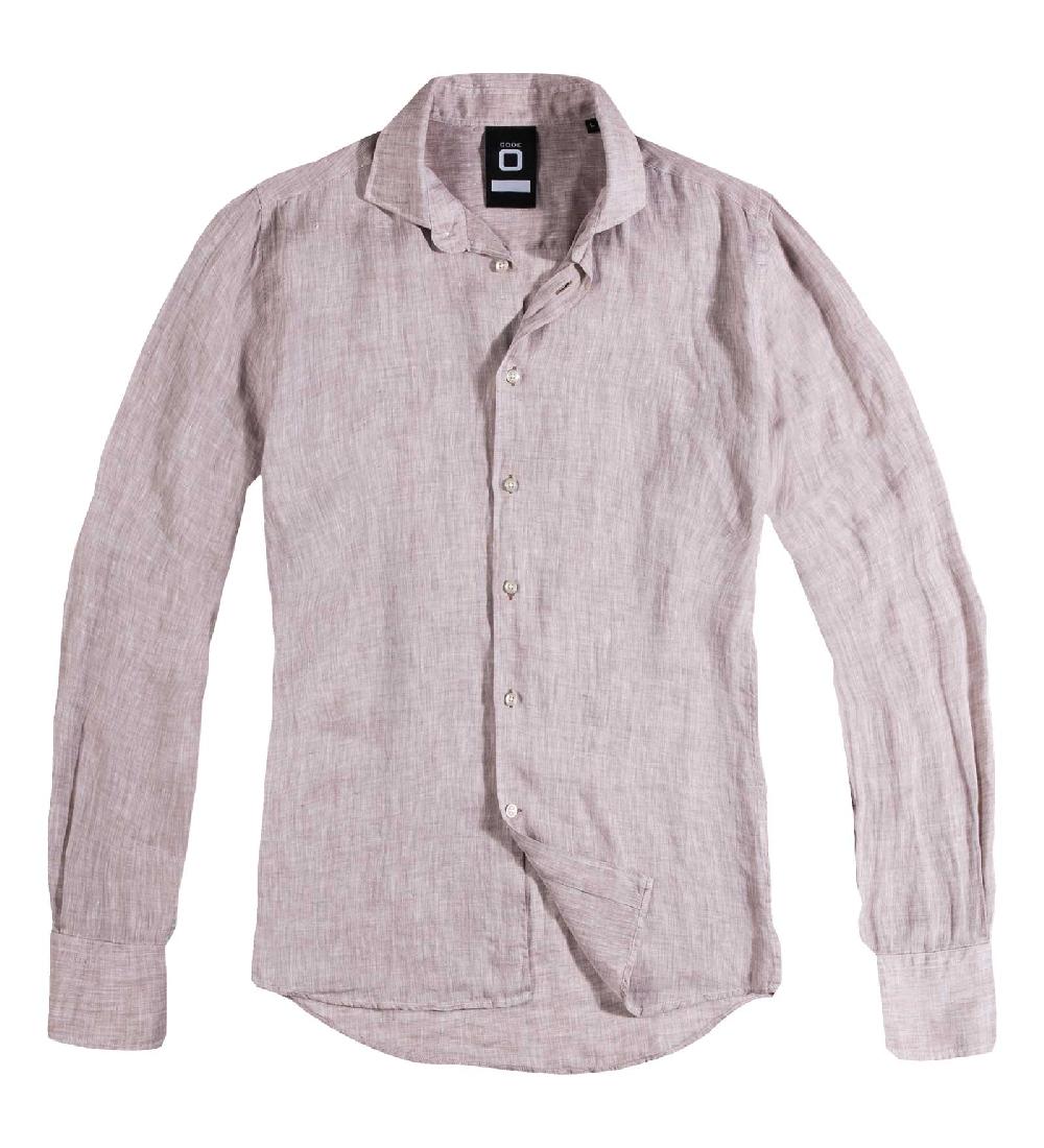 code zero CODE-ZERO Linnen Overhemd Heren Amalfi Beige S