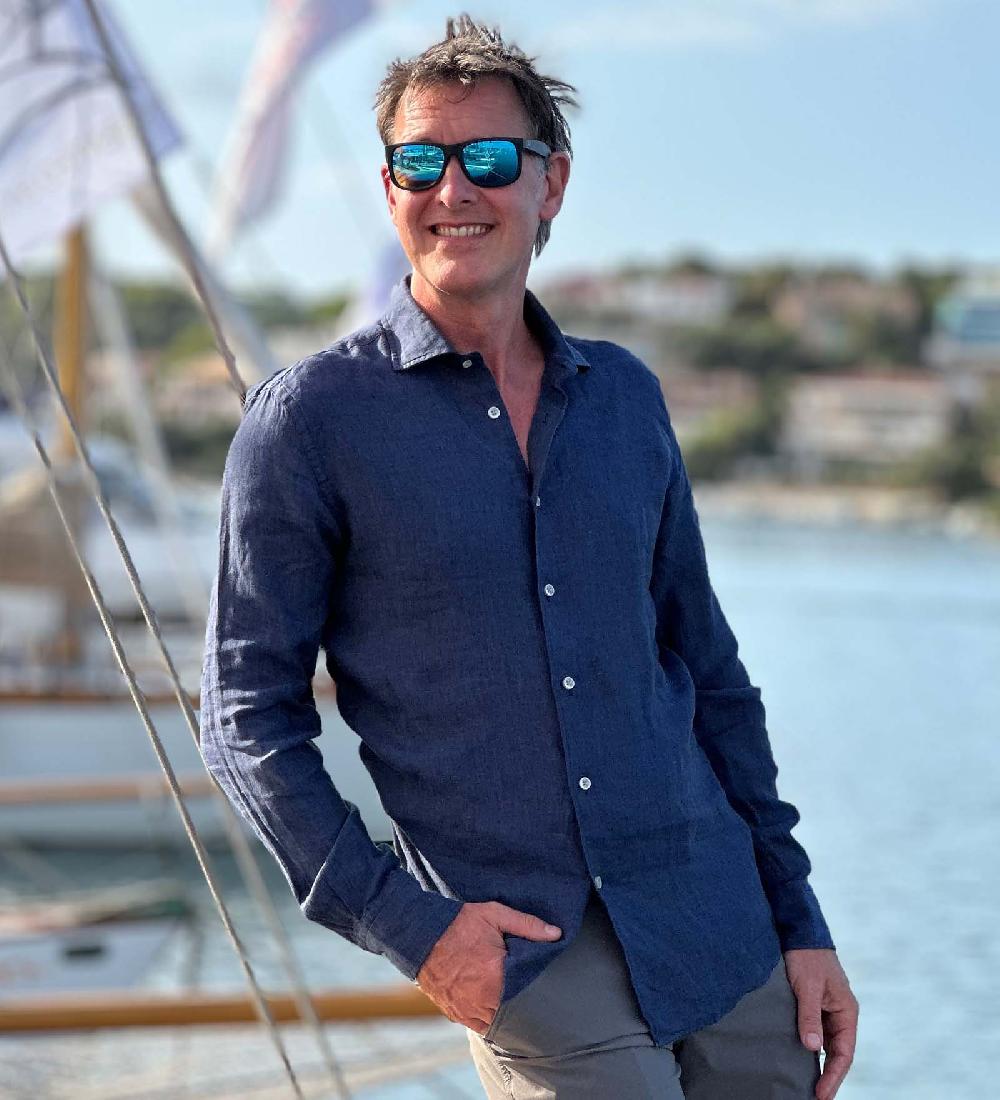 Code Zero CODE-ZERO Linnen Overhemd Heren Amalfi Marine S