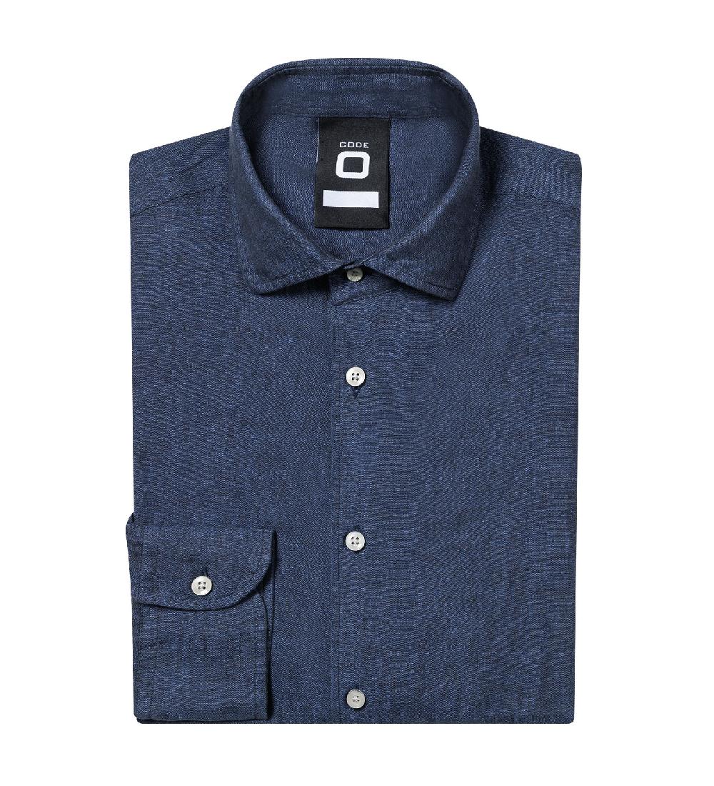 Code Zero CODE-ZERO Linnen Overhemd Heren Amalfi Marine S