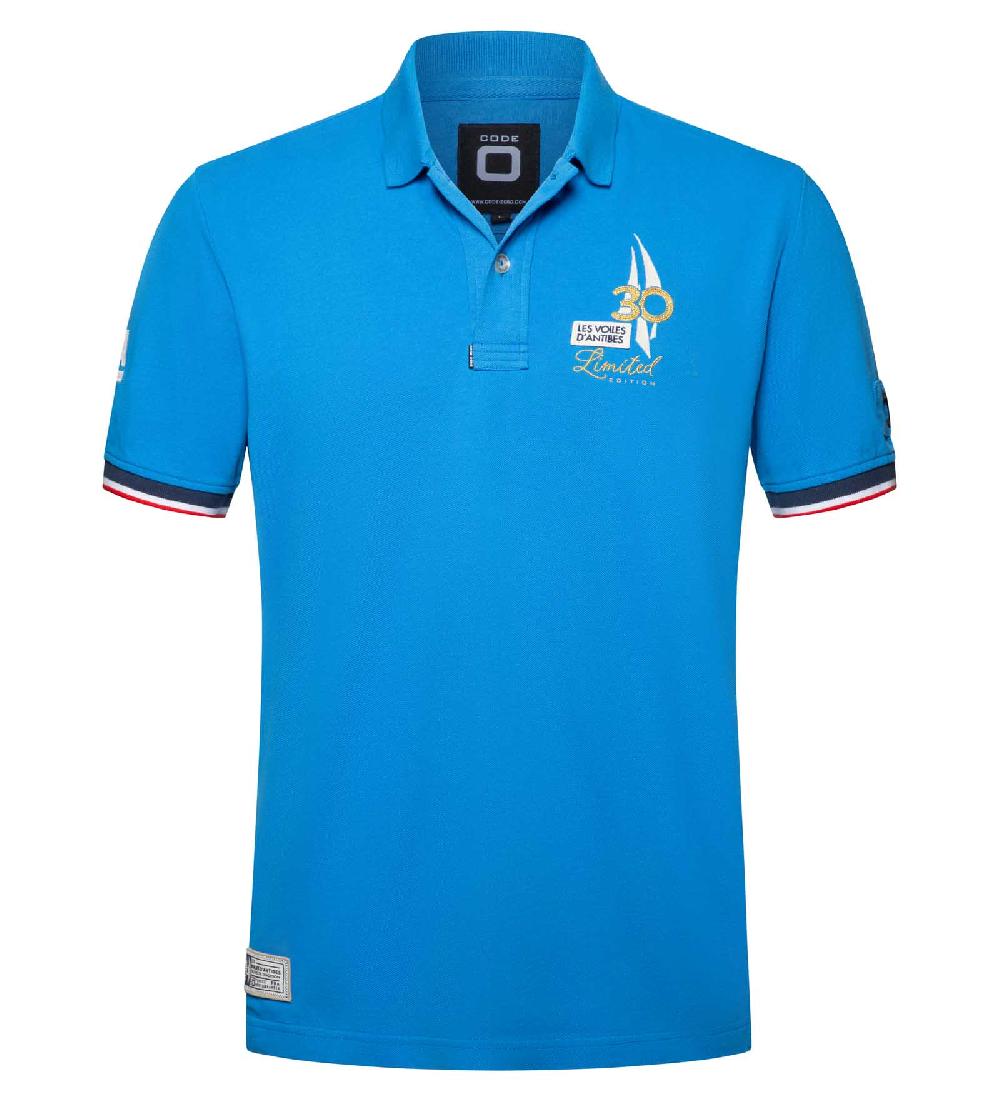 code zero Les Voiles d'Antibes Polo Heren Limited Edition Blauw L