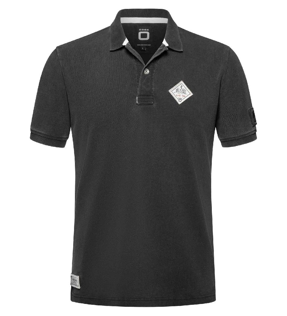 code zero Les Voiles d'Antibes Polo Heren Yacht De Tradicion Grijs M