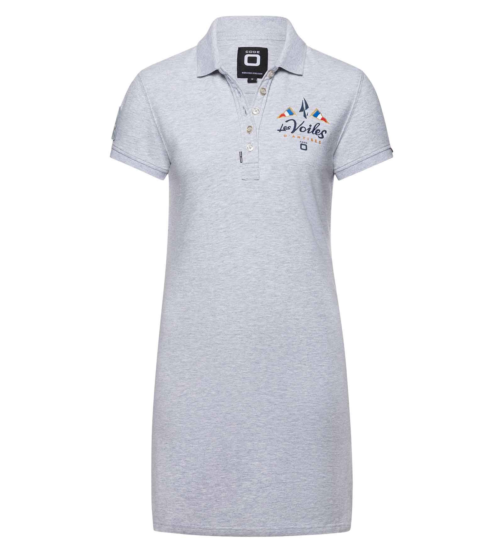 code zero Les Voiles d'Antibes Polo Jurk Les Voiles Grijs S