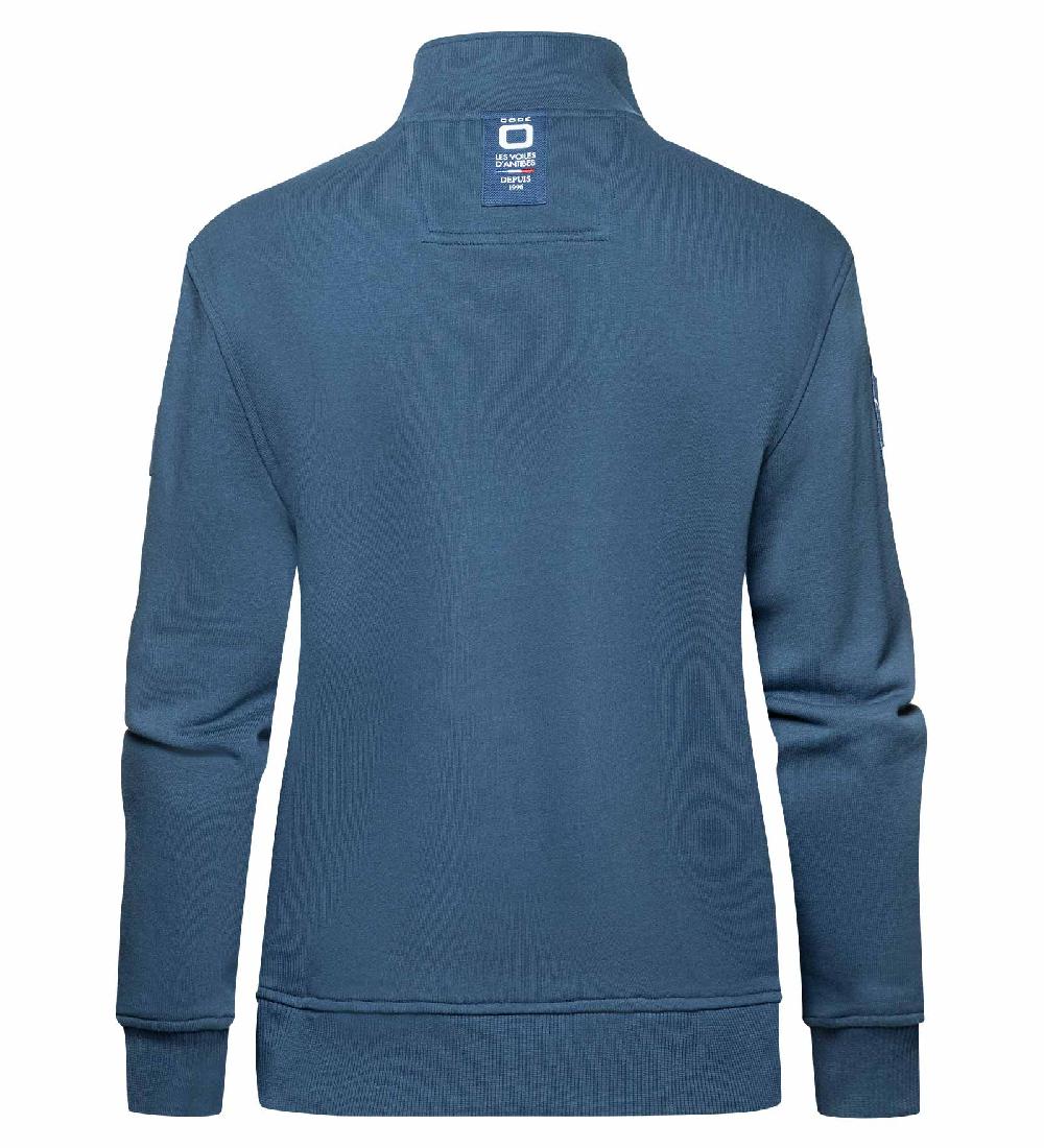 Code Zero Les Voiles D'Antibes Short-Zip Sweatshirt Dames Prestigieux Marine S