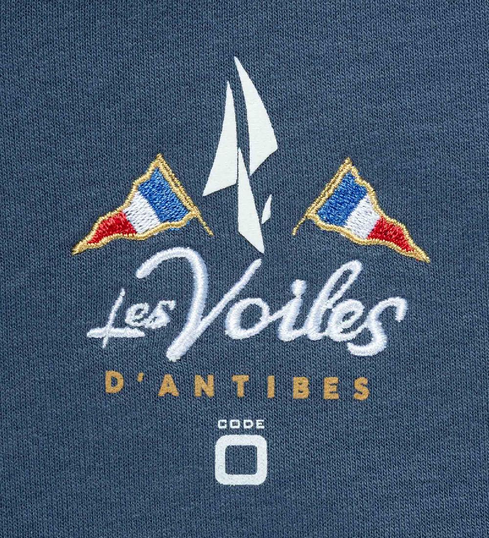 Code Zero Les Voiles D'Antibes Short-Zip Sweatshirt Dames Prestigieux Marine S
