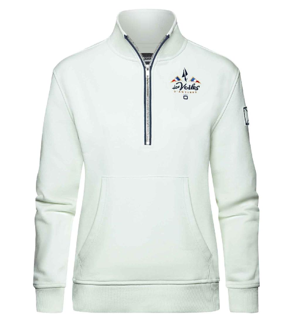 code zero Les Voiles d'Antibes Short-Zip Sweatshirt Dames Prestigieux Turkoois S