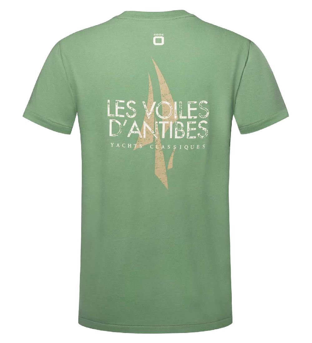 Code Zero Les Voiles D'Antibes T-Shirt Heren Washed Groen M