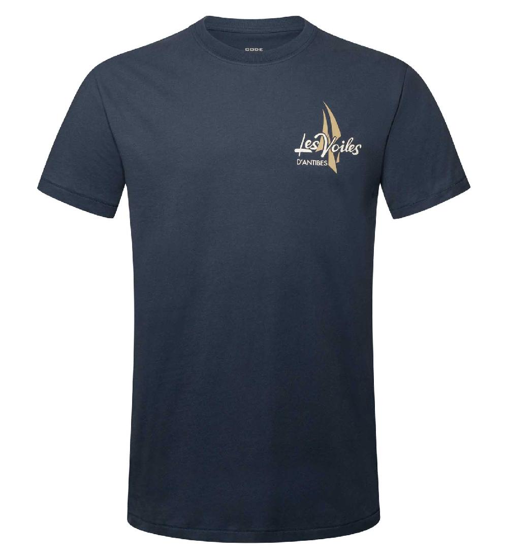 code zero Les Voiles d'Antibes T-Shirt Heren Washed Marine M