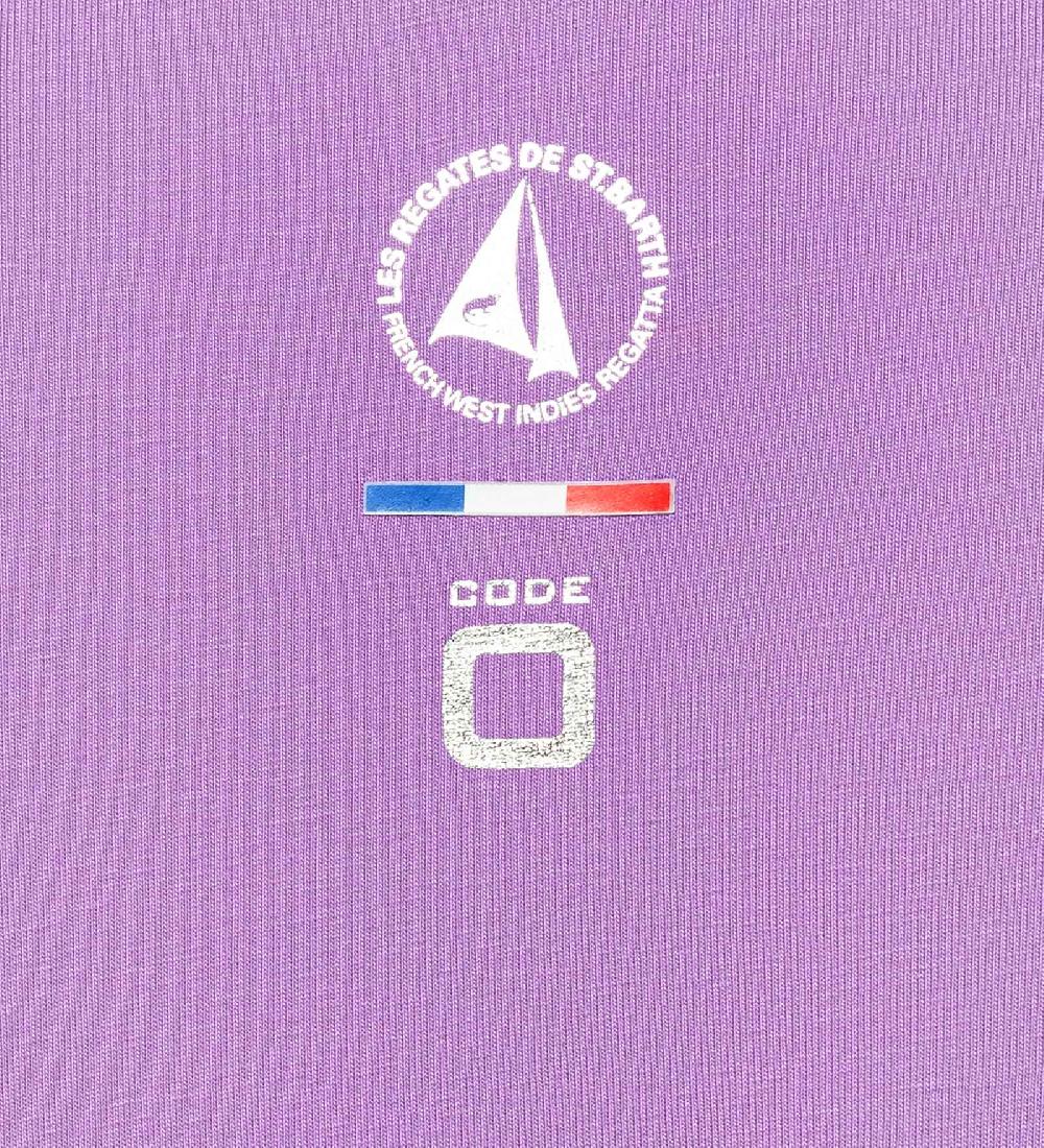 Code Zero Les Voiles De St Barth T-Shirt Dames Le Port De Gustavia Paars L