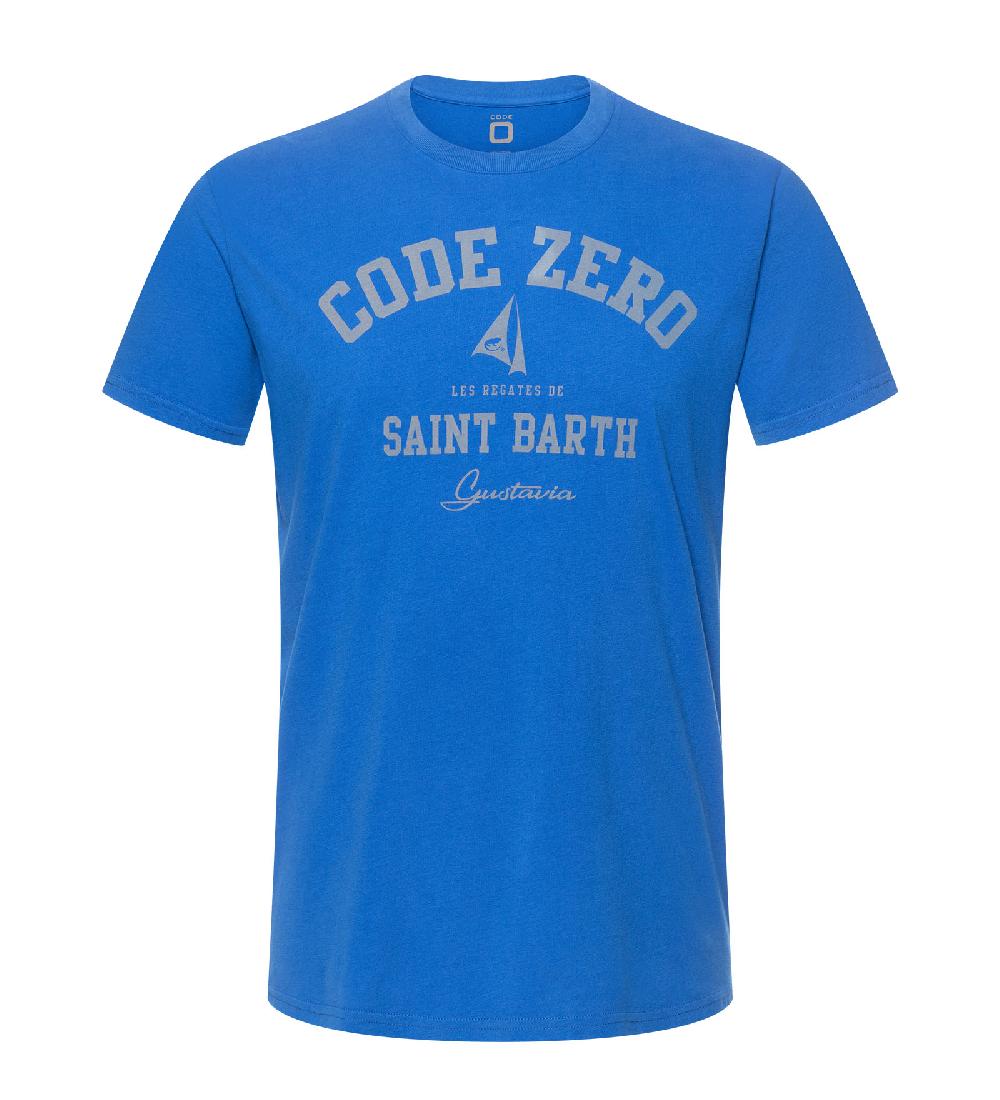 code zero Les Voiles de St Barth T-Shirt Heren Washed Blauw XXL