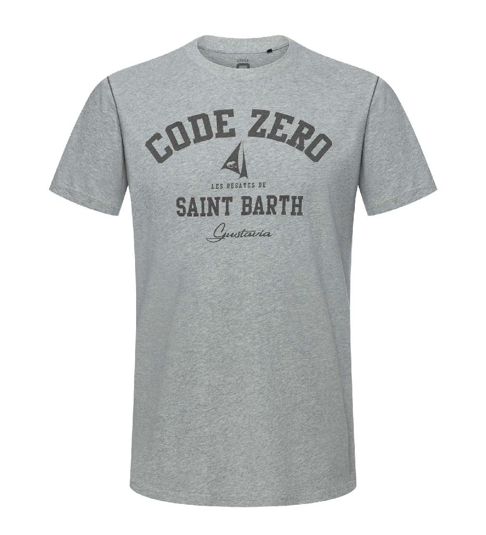 code zero Les Voiles de St Barth T-Shirt Heren Washed Grijs XL