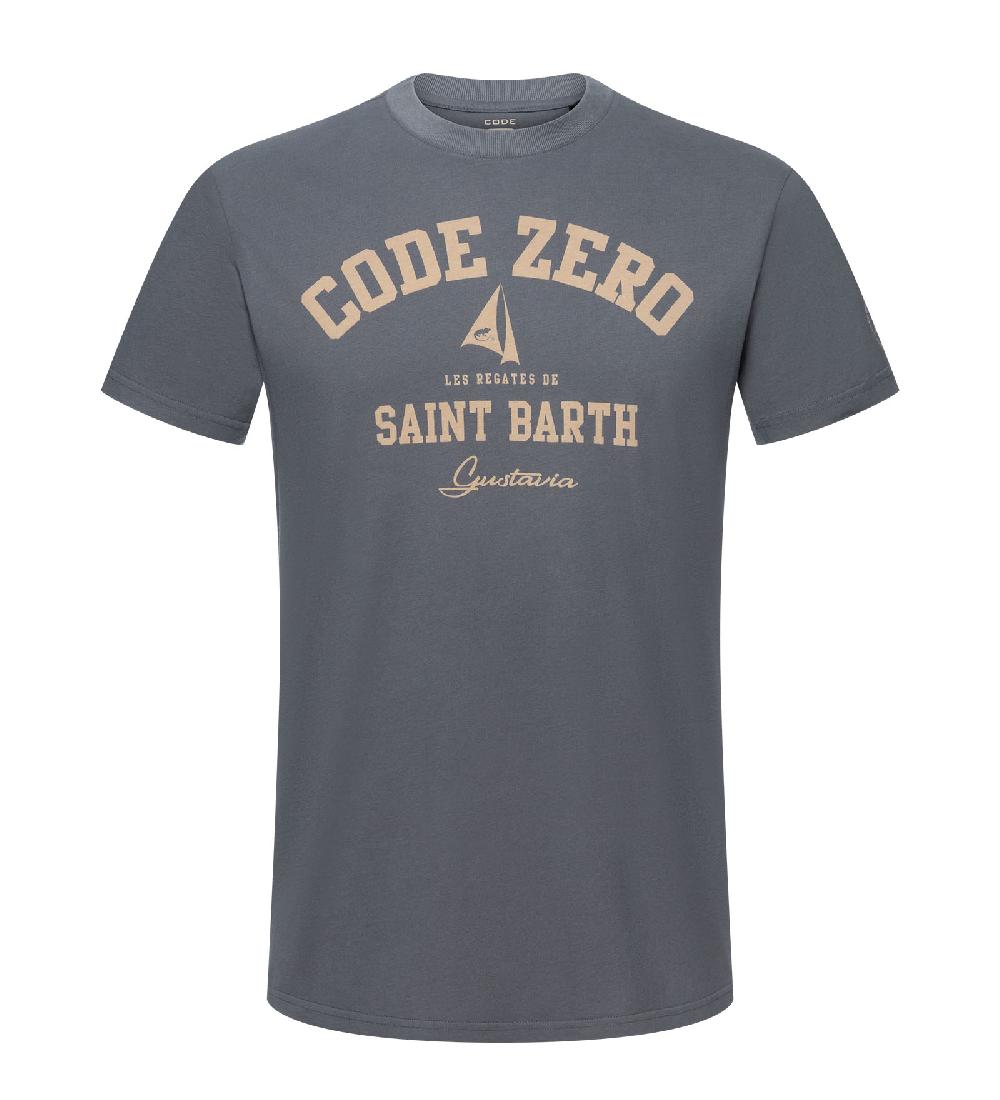 code zero Les Voiles de St Barth T-Shirt Heren Washed Grijs XXL