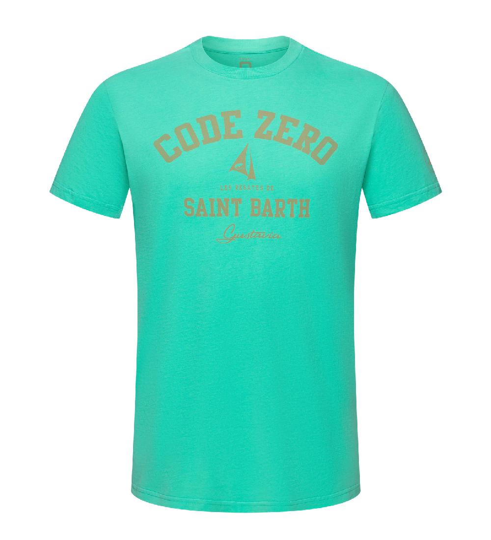 code zero Les Voiles de St Barth T-Shirt Heren Washed Groen 3XL