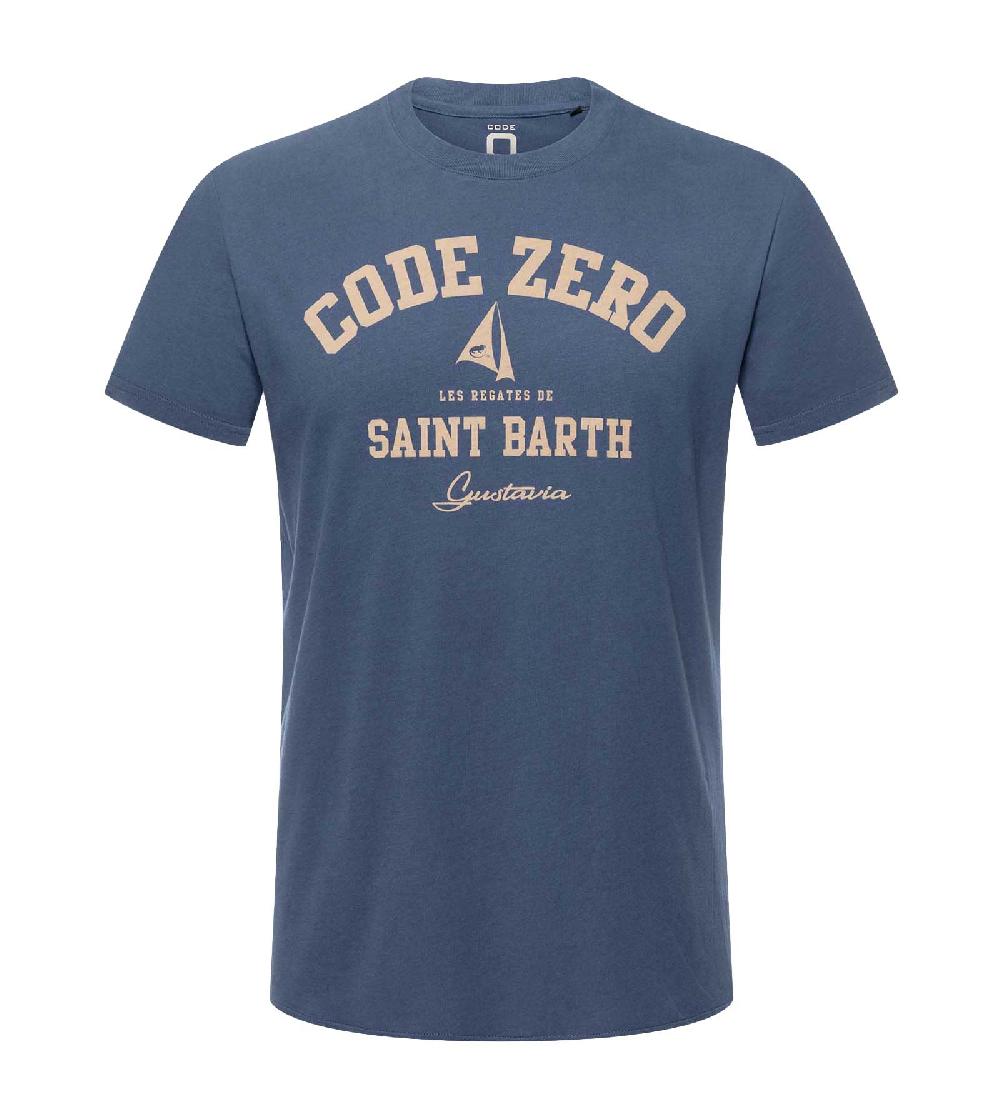 code zero Les Voiles de St Barth T-Shirt Heren Washed Marine M