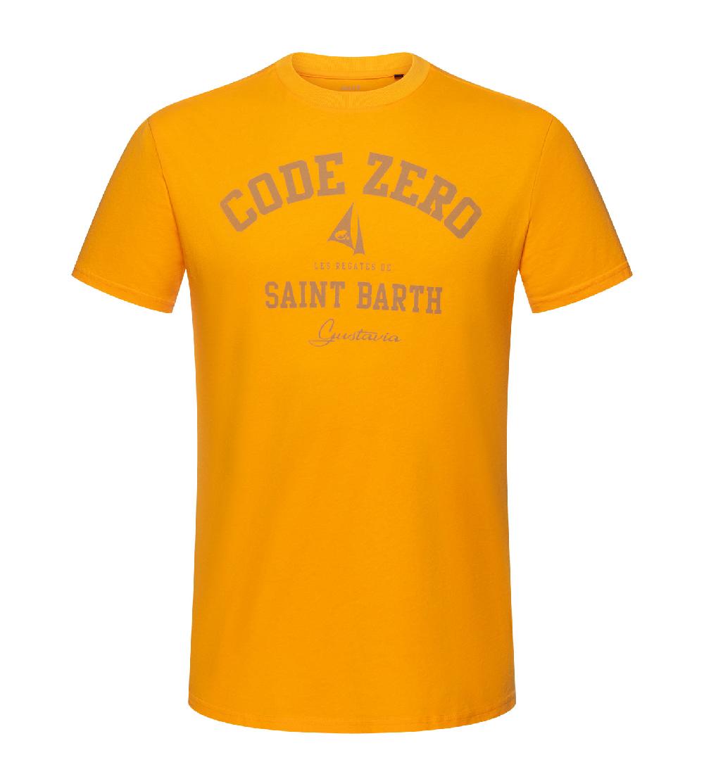 code zero Les Voiles de St Barth T-Shirt Heren Washed Oranje XXL