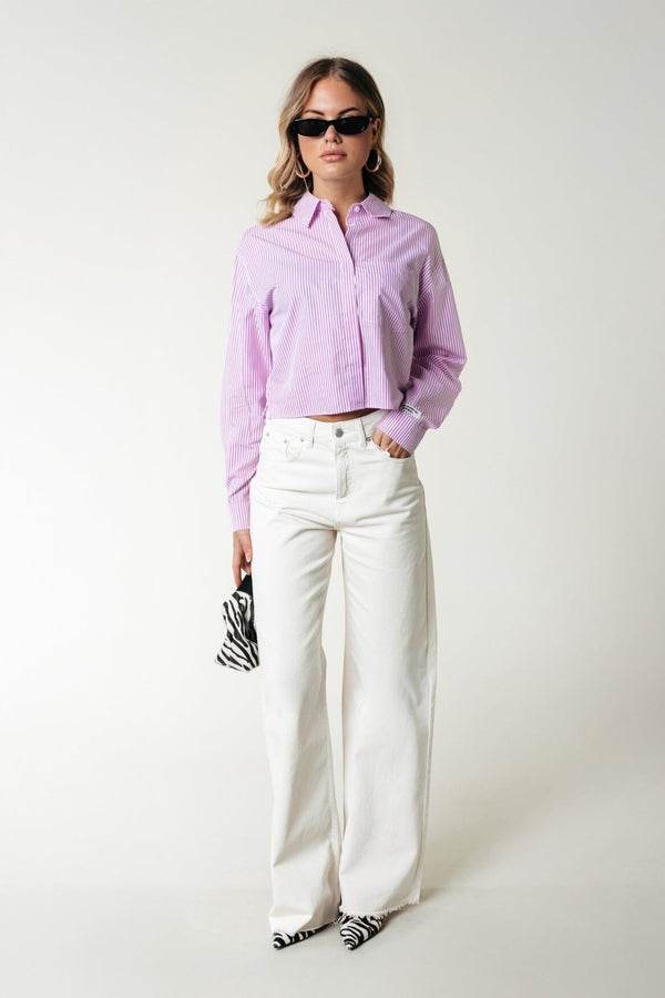 colourful rebel Aliya Stripe Boxy Blouse