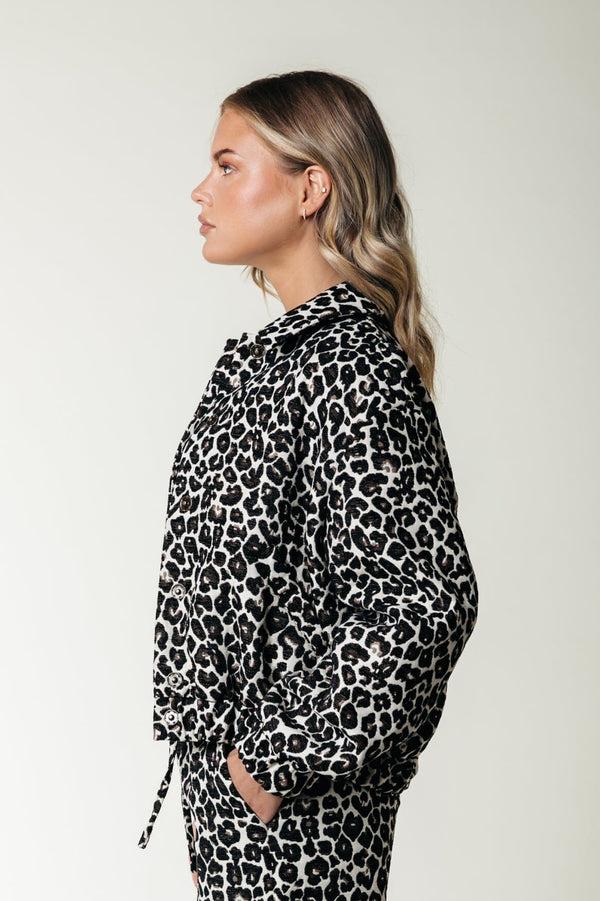 Colourful Rebel Bente Leopard Jacquard Jacket
