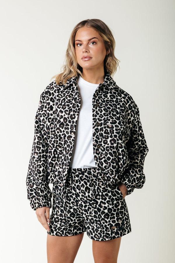 colourful rebel Bente Leopard Jacquard Jacket