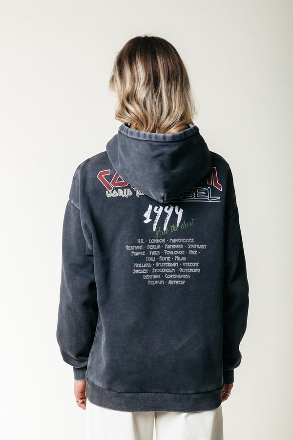 colourful rebel Concert Acid Wash Hoodie