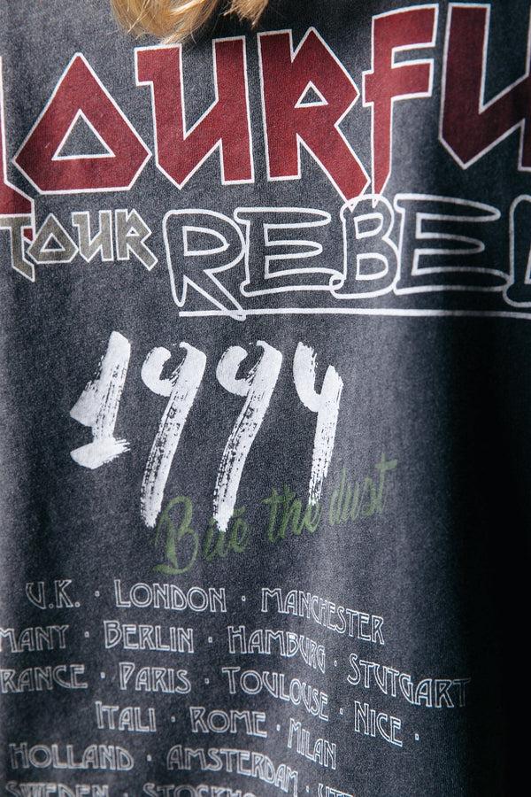 Colourful Rebel Concert Acid Wash T-shirt