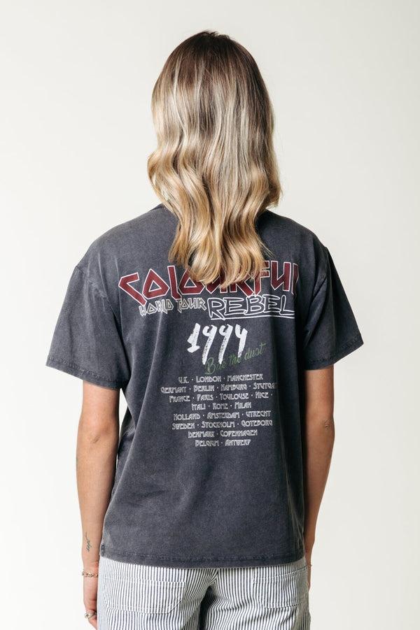 colourful rebel Concert Acid Wash T-shirt