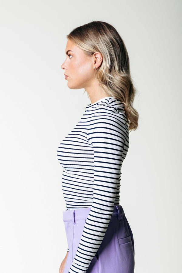 Colourful Rebel Jessie Stripe Rib Top