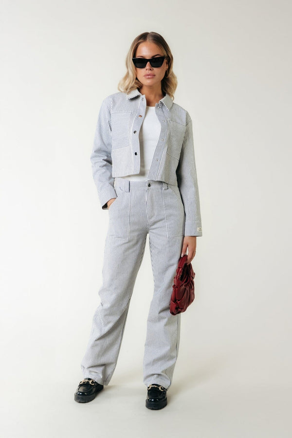 Colourful Rebel Kensi Striped Worker Pants