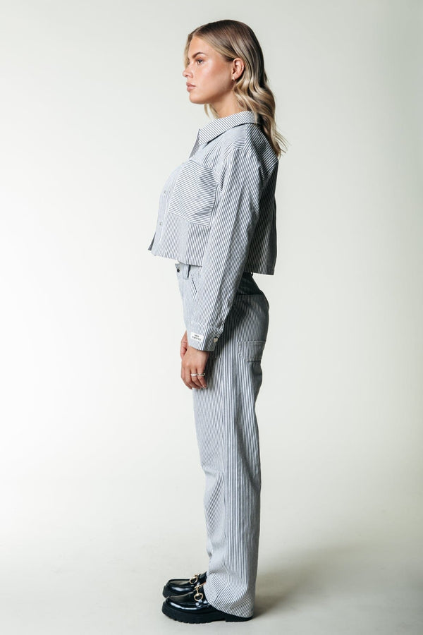 Colourful Rebel Kensi Striped Worker Pants