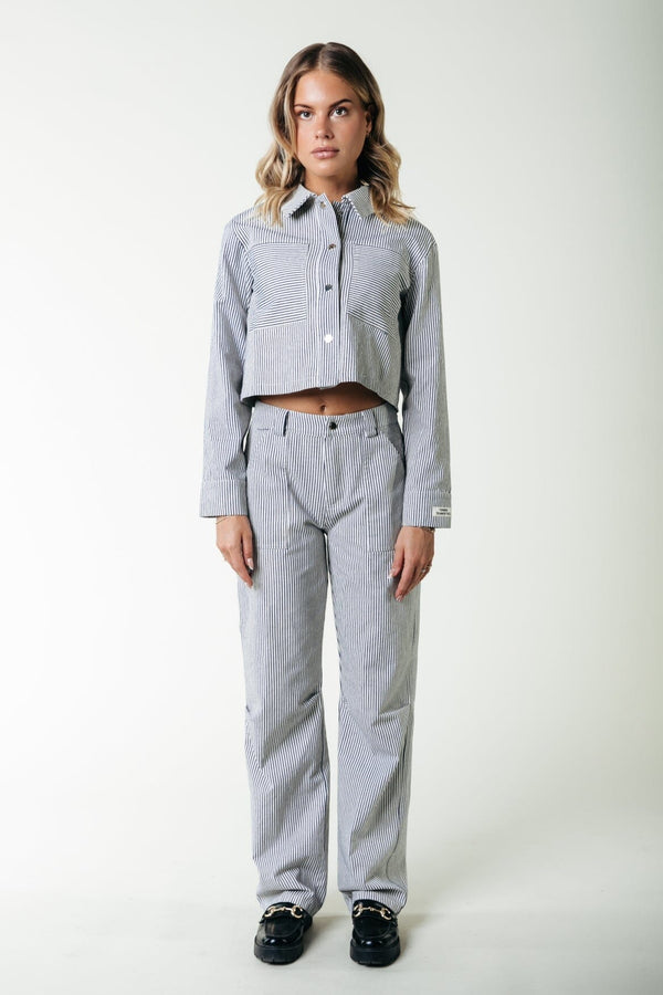 colourful rebel Kensi Striped Worker Pants