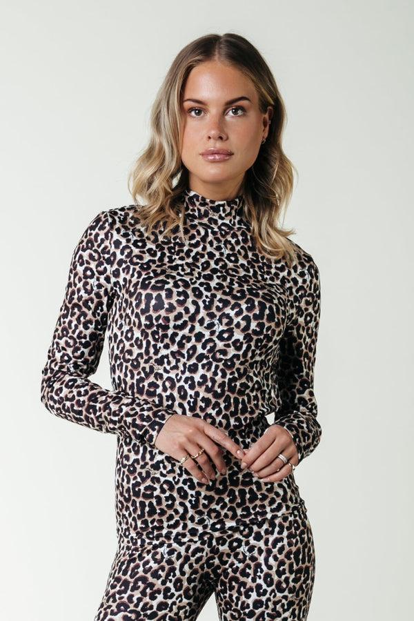colourful rebel Neyo Leopard Turtleneck Top