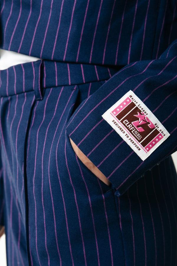 Colourful Rebel Rus Pinstripe Straight Pants