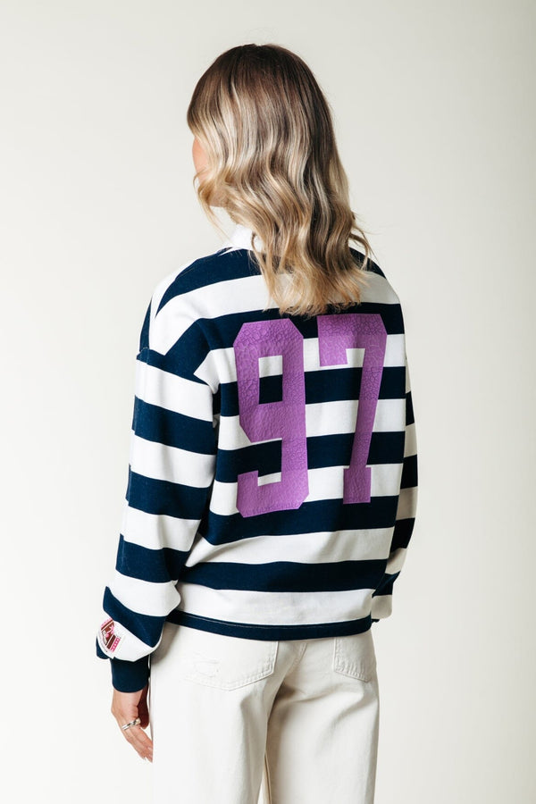 colourful rebel Skyler Striped Boyfriend Polo