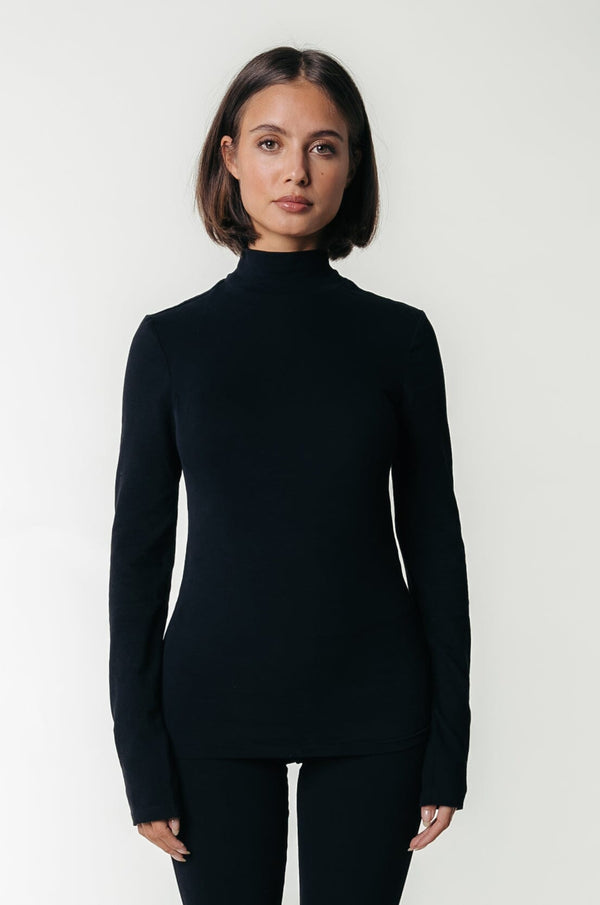 colourful rebel Uni Fitted Turtleneck Top