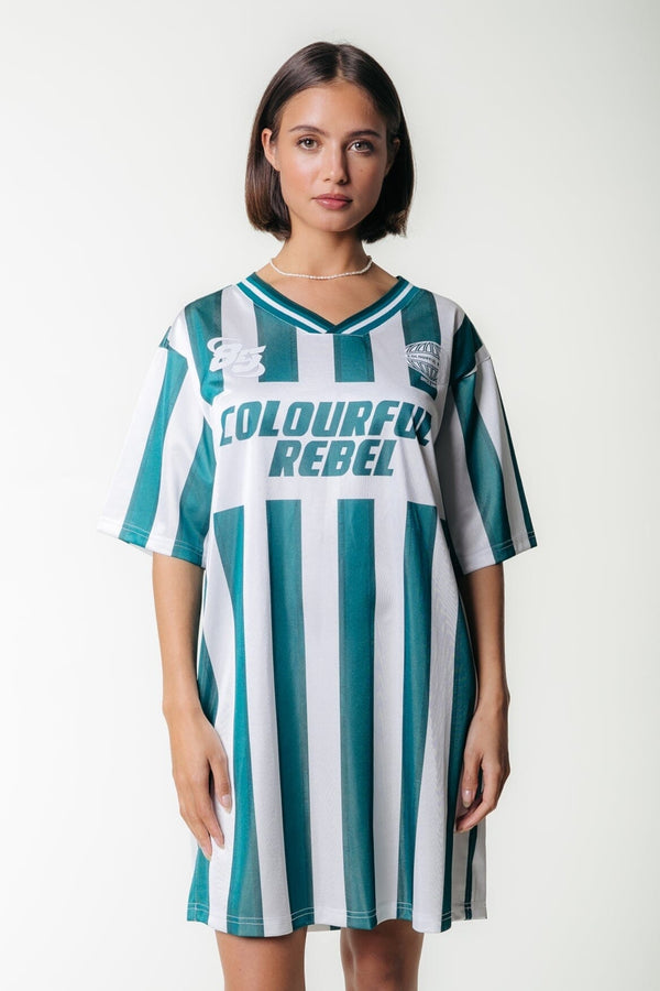 colourful rebel Taylie Striped Football T-shirt Dress
