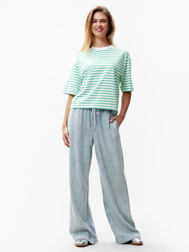 comfort studio by catwalk junkie Gestreept tshirt met losvallende pasvorm