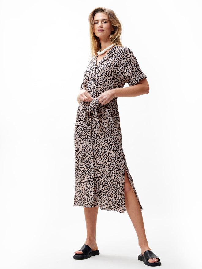 comfort studio by catwalk junkie Jurk met leopard dessin