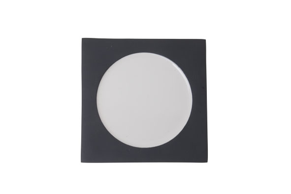 cosy & trendy ALU ONDERZETTER S6 WIT EMAIL GRAPHITE GR 10X10CM