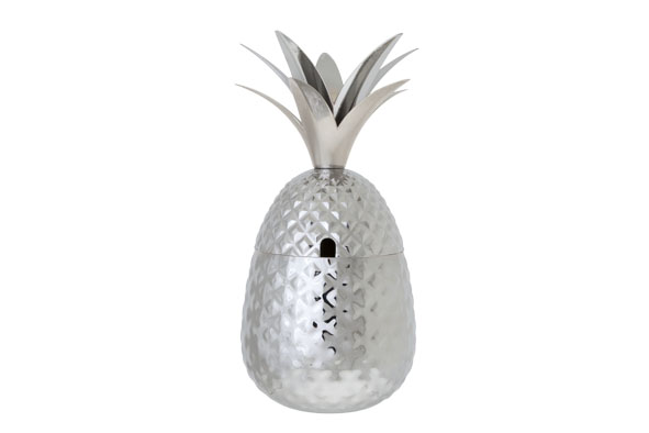 cosy & trendy ANANAS BEKER 800ML ZILVER HAMMERED H24CM - D11CM