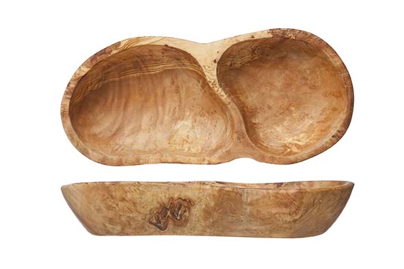 cosy & trendy ANTIPASTI BORD 2 SECTIES OLIJFHOUT 19CM X 8CM X H3CM