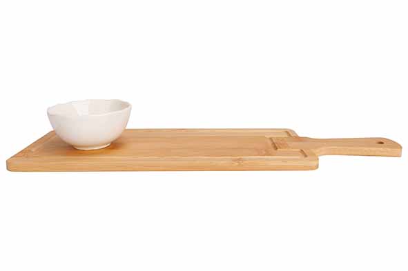 cosy & trendy APEROSET 2PCS - SERVEERPLANK 40X12CM + 1X BOWL D8 5X4 5CM